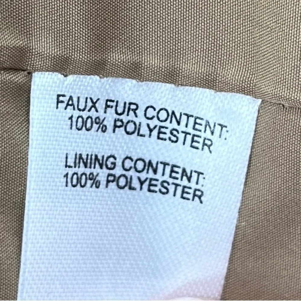 Dolce Cabo Mid Length Brown Faux Fur Jacket - Size Medium - Picture 11 of 11